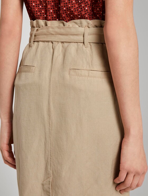 High-Waist Paperbag-Rock mit Gürtel - Frauen - cream toffee High-Waist Paperbag-Rock mit Gürtel - Frauen - cream toffee - 10 - TOM TAILOR