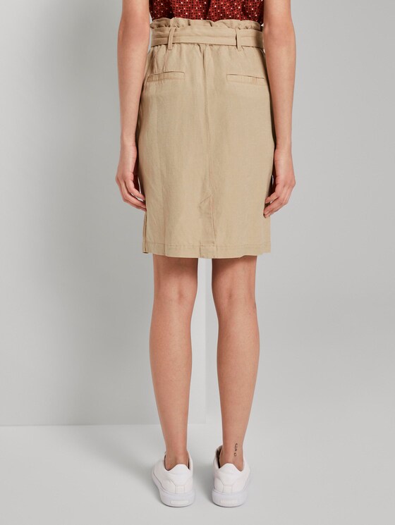 High-Waist Paperbag-Rock mit Gürtel - Frauen - cream toffee High-Waist Paperbag-Rock mit Gürtel - Frauen - cream toffee - 2 - TOM TAILOR