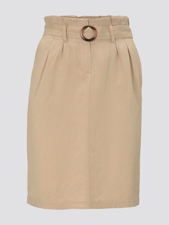 High-Waist Paperbag-Rock mit Gürtel - Frauen - cream toffee High-Waist Paperbag-Rock mit Gürtel - Frauen - cream toffee - 7 - TOM TAILOR