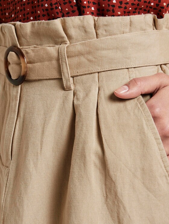 High-Waist Paperbag-Rock mit Gürtel - Frauen - cream toffee High-Waist Paperbag-Rock mit Gürtel - Frauen - cream toffee - 9 - TOM TAILOR
