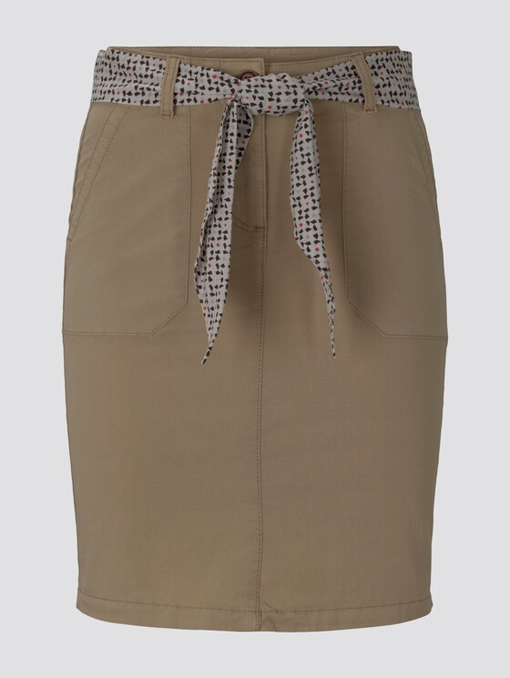 Rock mit gemustertem Bindegürtel - Frauen - cream toffee Rock mit gemustertem Bindegürtel - Frauen - cream toffee - 7 - TOM TAILOR
