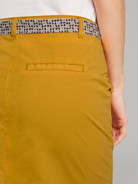 Rock mit gemustertem Bindegürtel - Frauen - deep golden yellow Rock mit gemustertem Bindegürtel - Frauen - deep golden yellow - 10 - TOM TAILOR