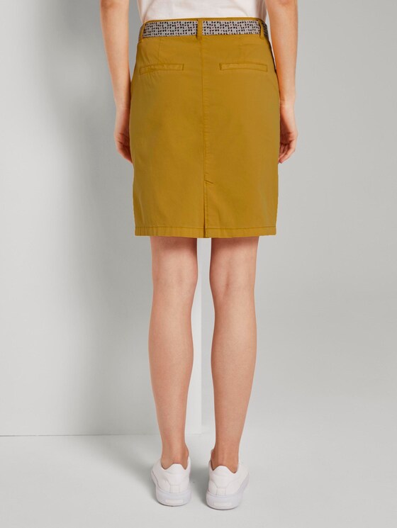 Rock mit gemustertem Bindegürtel - Frauen - deep golden yellow Rock mit gemustertem Bindegürtel - Frauen - deep golden yellow - 2 - TOM TAILOR