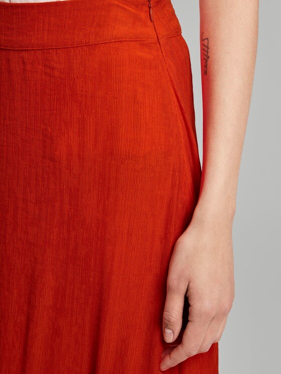 High-Waist Maxirock mit Volants - Frauen - strong flame orange High-Waist Maxirock mit Volants - Frauen - strong flame orange - 9 - TOM TAILOR