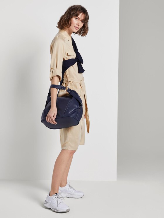 Kleid mit Bindegürtel - Frauen - cream toffee Kleid mit Bindegürtel - Frauen - cream toffee - 3 - TOM TAILOR