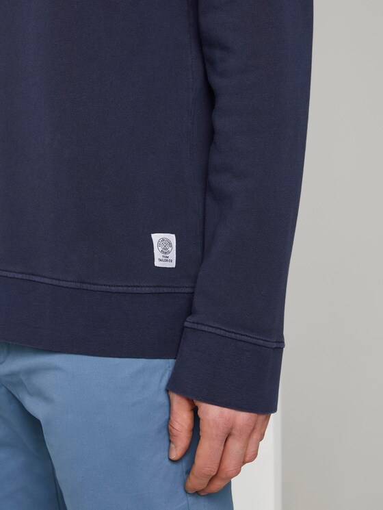 Eingefärbter Hoodie mit Print - Männer - Black Iris Blue Eingefärbter Hoodie mit Print - Männer - Black Iris Blue - 9 - TOM TAILOR
