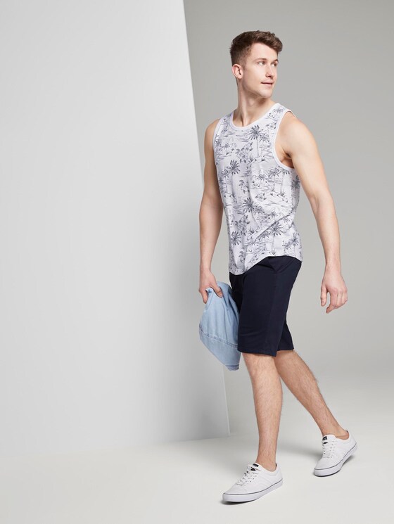Tank top with a tropical print - Men - white navy hawaiian print Tank top with a tropical print - Men - white navy hawaiian print - 3 - TOM TAILOR Denim