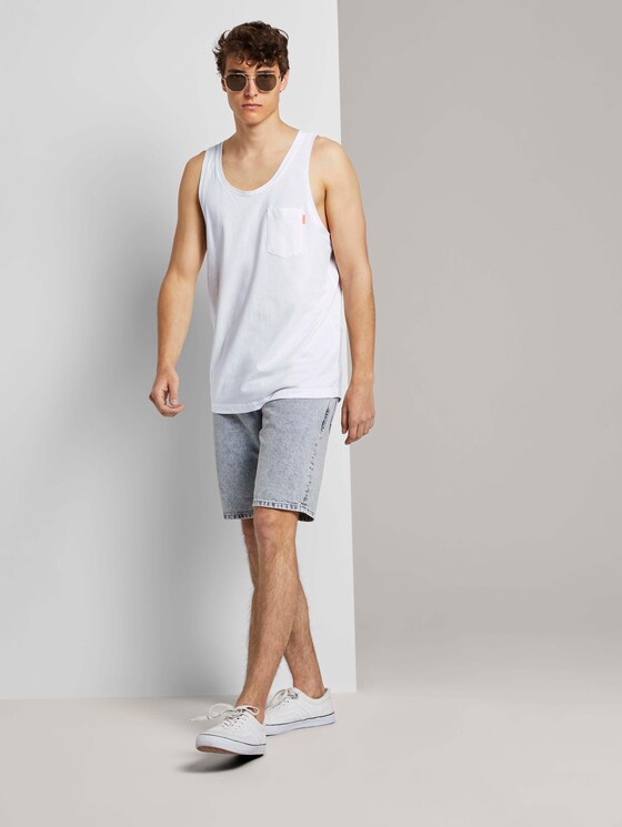 Top mit aufgesetzter Tasche - Männer - White Top mit aufgesetzter Tasche - Männer - White - 3 - TOM TAILOR Denim