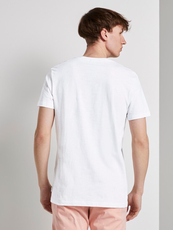 Sommerliches T-Shirt mit Print - Männer - White Sommerliches T-Shirt mit Print - Männer - White - 2 - TOM TAILOR Denim