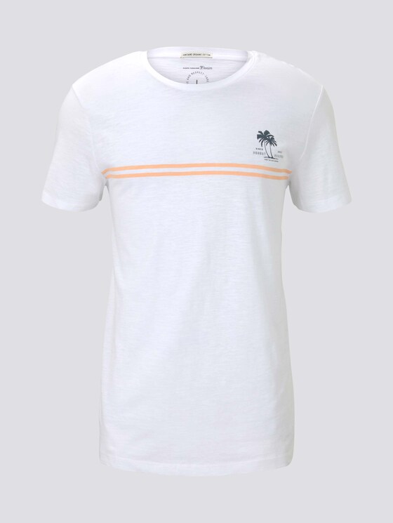 Sommerliches T-Shirt mit Print - Männer - White Sommerliches T-Shirt mit Print - Männer - White - 7 - TOM TAILOR Denim