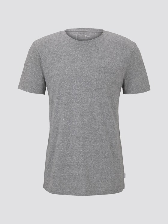 Basic T-Shirt mit Streifenstruktur - Männer - Dark Blue Stripe Basic T-Shirt mit Streifenstruktur - Männer - Dark Blue Stripe - 7 - TOM TAILOR Denim