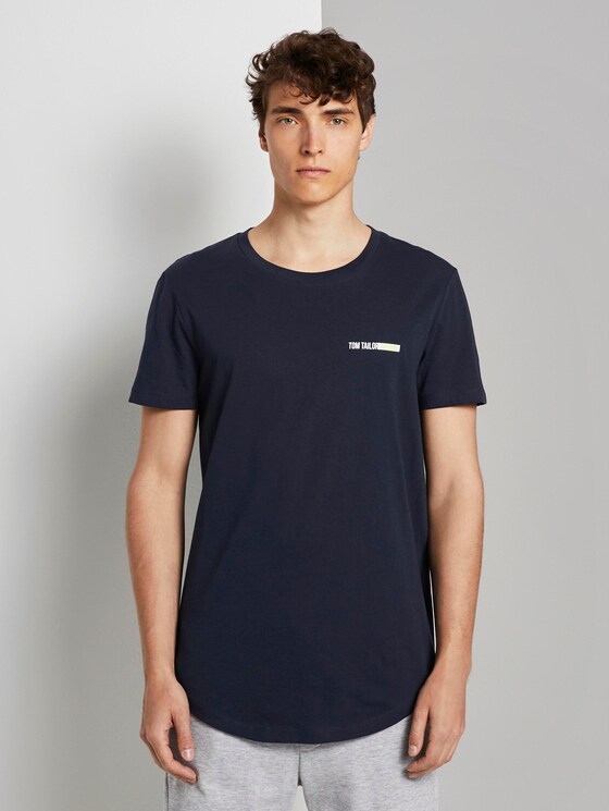 T-Shirt mit Logo-Print - Männer - Sky Captain Blue T-Shirt mit Logo-Print - Männer - Sky Captain Blue - 1 - TOM TAILOR Denim