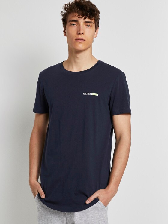 T-Shirt mit Logo-Print - Männer - Sky Captain Blue T-Shirt mit Logo-Print - Männer - Sky Captain Blue - 5 - TOM TAILOR Denim