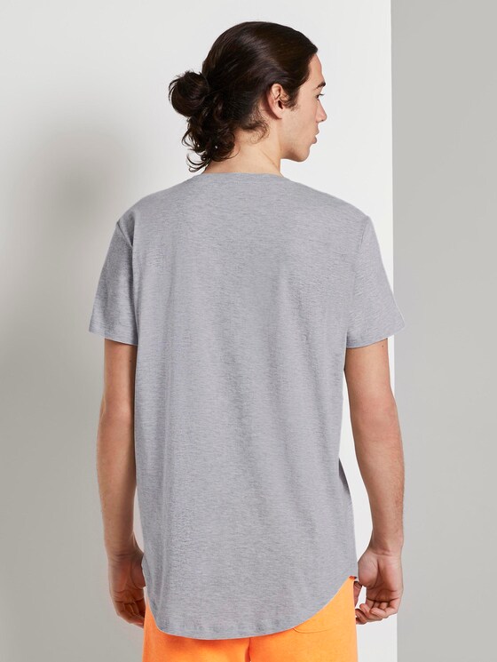 T-Shirt mit Logo-Print - Männer - Light Stone Grey Melange T-Shirt mit Logo-Print - Männer - Light Stone Grey Melange - 2 - TOM TAILOR Denim