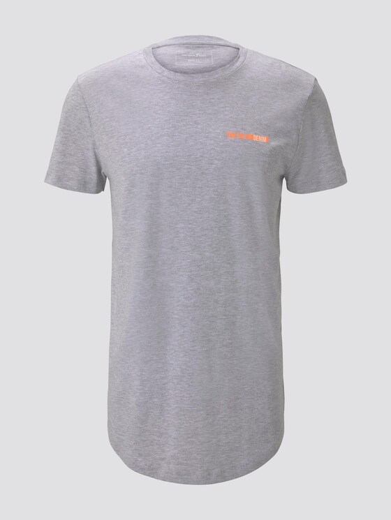 T-Shirt mit Logo-Print - Männer - Light Stone Grey Melange T-Shirt mit Logo-Print - Männer - Light Stone Grey Melange - 7 - TOM TAILOR Denim
