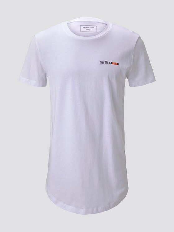 T-Shirt mit Logo-Print - Männer - White T-Shirt mit Logo-Print - Männer - White - 7 - TOM TAILOR Denim