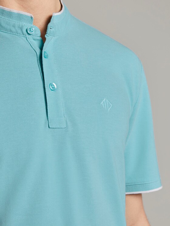 Poloshirt mit kurzem Kragen und kleiner Stickerei - Männer - soft sky blue Poloshirt mit kurzem Kragen und kleiner Stickerei - Männer - soft sky blue - 9 - TOM TAILOR Denim