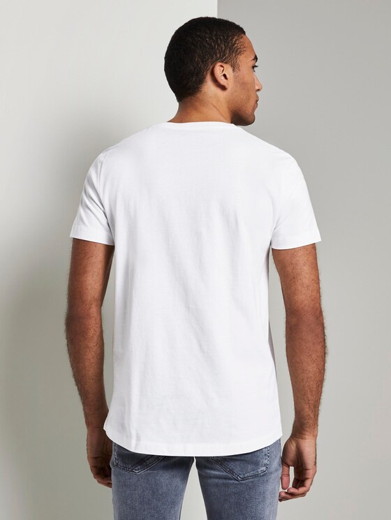 T-shirt with a summery collage print - Men - White T-shirt with a summery collage print - Men - White - 2 - TOM TAILOR Denim
