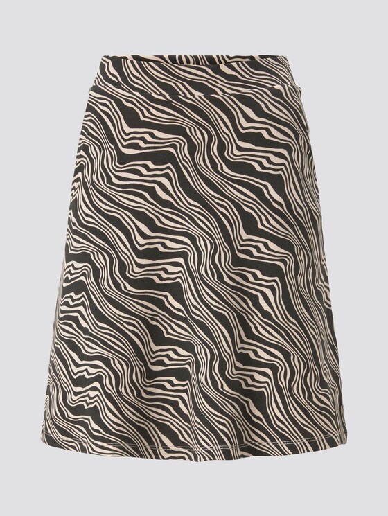 A-lijn rok met zakken - Vrouwen - black wavy design A-lijn rok met zakken - Vrouwen - black wavy design - 7 - TOM TAILOR
