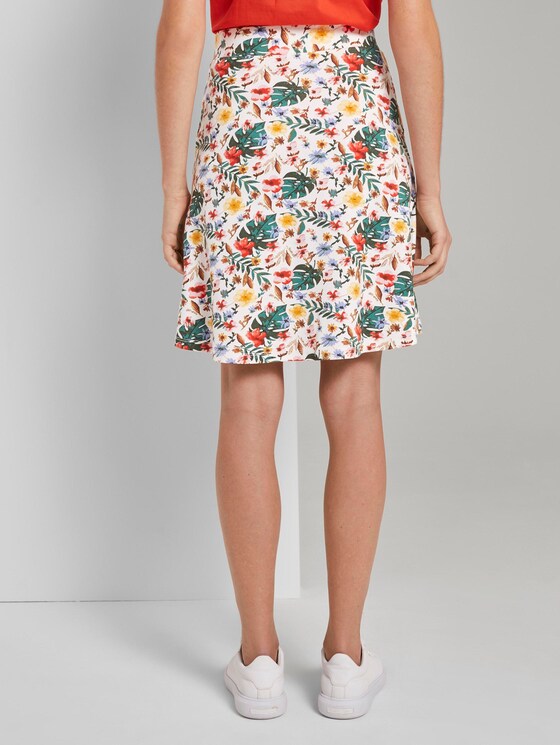 A-line skirt with pockets - Women - white watercolor flower design A-line skirt with pockets - Women - white watercolor flower design - 2 - TOM TAILOR
