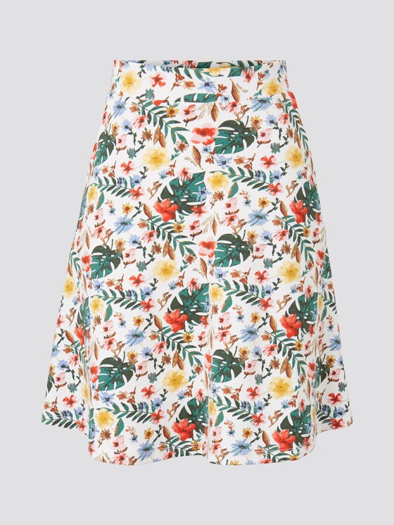 A-line skirt with pockets - Women - white watercolor flower design A-line skirt with pockets - Women - white watercolor flower design - 7 - TOM TAILOR