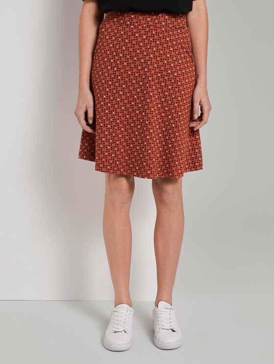 A-lijn rok met zakken - Vrouwen - brown geometric design A-lijn rok met zakken - Vrouwen - brown geometric design - 1 - TOM TAILOR
