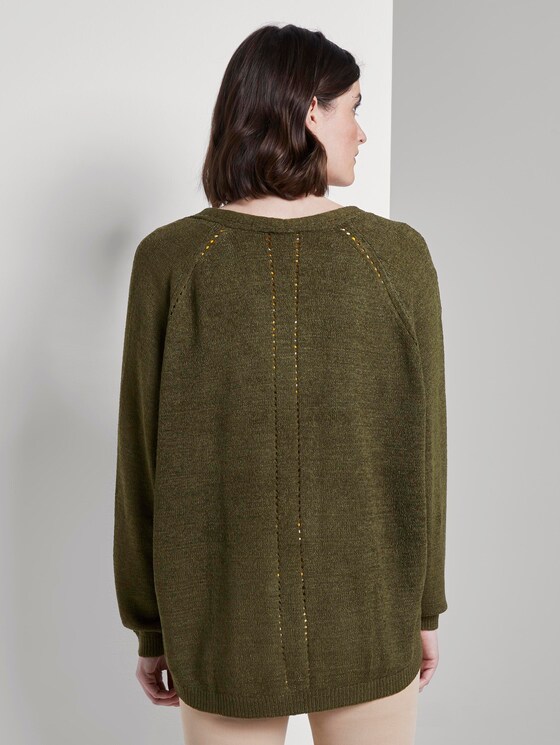Weiter Cardigan mit Fledermausärmeln - Frauen - Woodland Green Weiter Cardigan mit Fledermausärmeln - Frauen - Woodland Green - 2 - TOM TAILOR