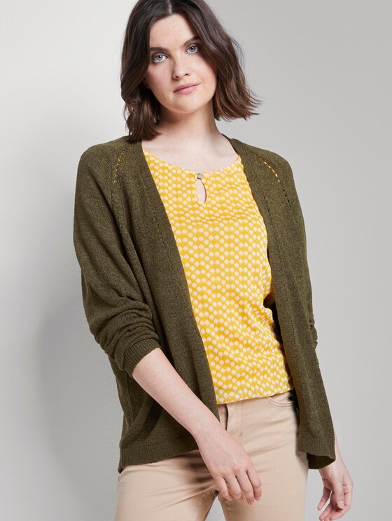 Weiter Cardigan mit Fledermausärmeln - Frauen - Woodland Green Weiter Cardigan mit Fledermausärmeln - Frauen - Woodland Green - 5 - TOM TAILOR