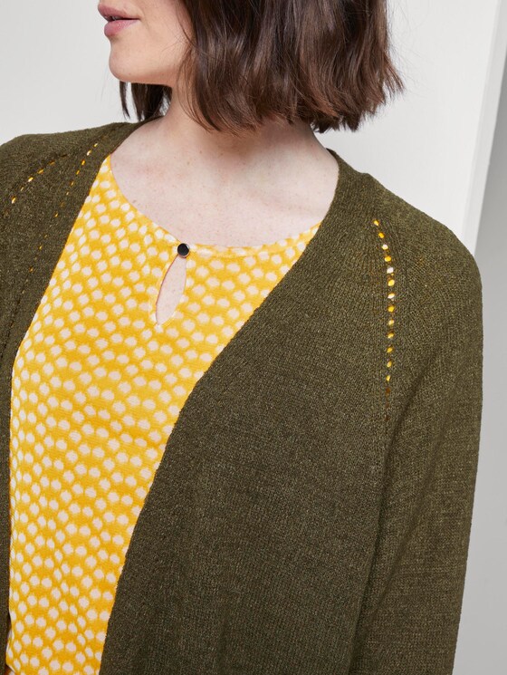 Weiter Cardigan mit Fledermausärmeln - Frauen - Woodland Green Weiter Cardigan mit Fledermausärmeln - Frauen - Woodland Green - 9 - TOM TAILOR