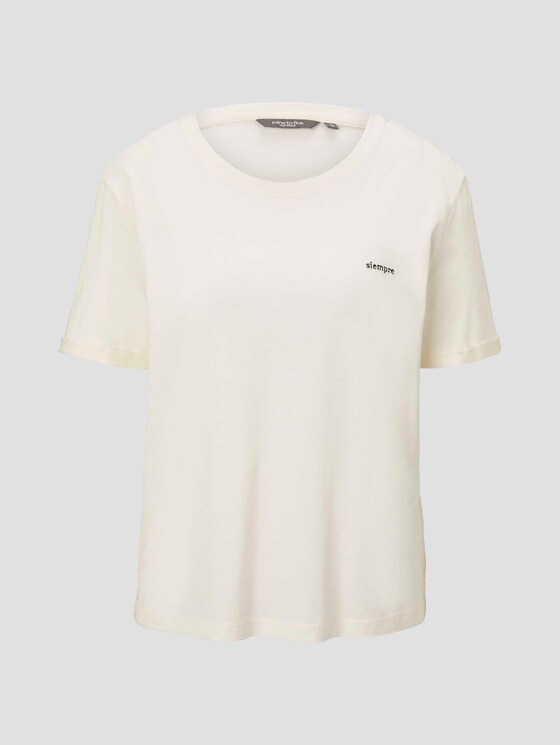 Lockeres T-Shirt mit kleiner Stickerei - Frauen - white horse Lockeres T-Shirt mit kleiner Stickerei - Frauen - white horse - 7 - Mine to five