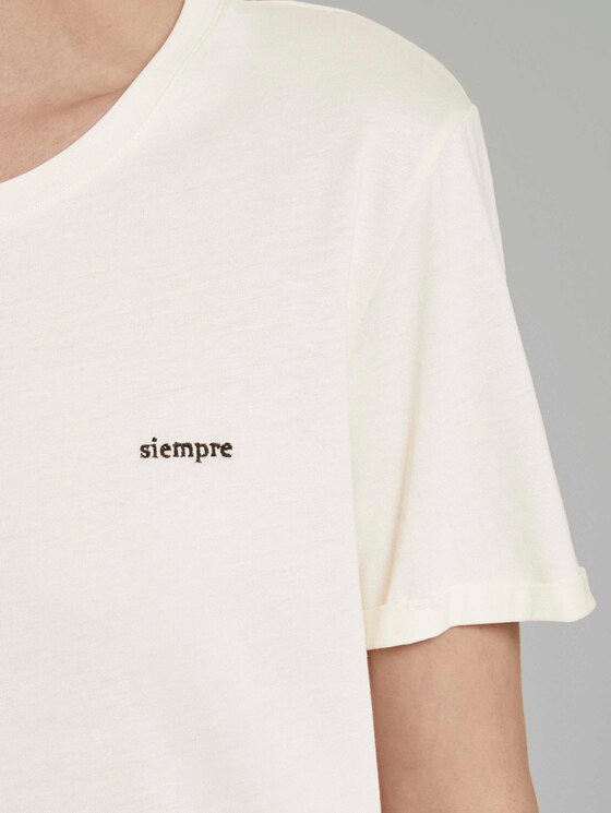 Lockeres T-Shirt mit kleiner Stickerei - Frauen - white horse Lockeres T-Shirt mit kleiner Stickerei - Frauen - white horse - 9 - Mine to five