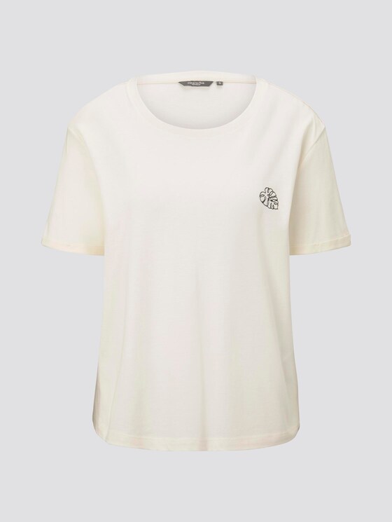 Lockeres T-Shirt mit kleiner Stickerei - Frauen - soft ecru Lockeres T-Shirt mit kleiner Stickerei - Frauen - soft ecru - 7 - Mine to five