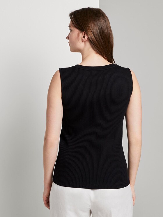 Top in Ripp-Optik - Frauen - Deep Black Top in Ripp-Optik - Frauen - Deep Black - 2 - Mine to five