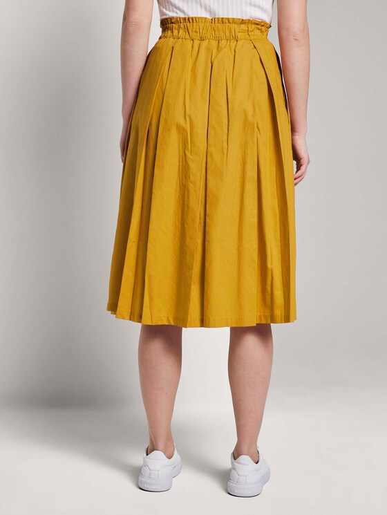 Ausgestellter Midi-Rock mit elastischem Bund - Frauen - Golden Corn Ausgestellter Midi-Rock mit elastischem Bund - Frauen - Golden Corn - 2 - Mine to five