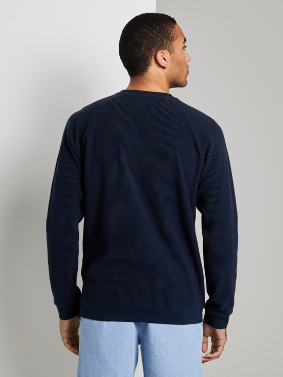 Strukturiertes Sweatshirt - Männer - Sky Captain Blue Strukturiertes Sweatshirt - Männer - Sky Captain Blue - 2 - TOM TAILOR Denim