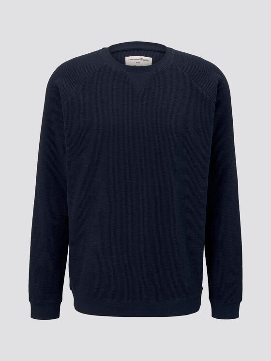 Strukturiertes Sweatshirt - Männer - Sky Captain Blue Strukturiertes Sweatshirt - Männer - Sky Captain Blue - 7 - TOM TAILOR Denim