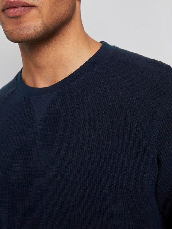 Strukturiertes Sweatshirt - Männer - Sky Captain Blue Strukturiertes Sweatshirt - Männer - Sky Captain Blue - 9 - TOM TAILOR Denim