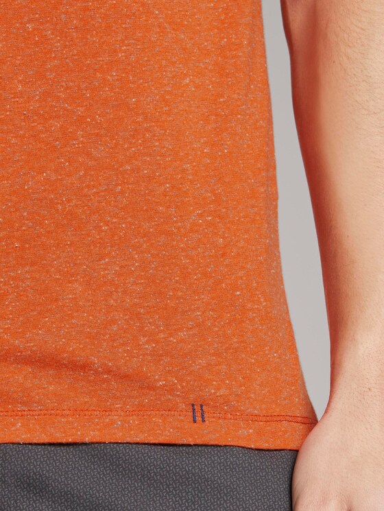 Meliertes T-Shirt mit Print - Männer - orange grindle stripe Meliertes T-Shirt mit Print - Männer - orange grindle stripe - 10 - TOM TAILOR