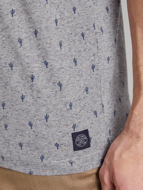 Mehrfarbiges T-Shirt mit Allover-Print - Männer - sandy cactus design Mehrfarbiges T-Shirt mit Allover-Print - Männer - sandy cactus design - 10 - TOM TAILOR