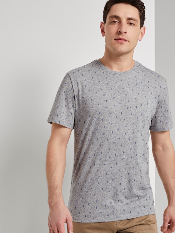 Mehrfarbiges T-Shirt mit Allover-Print - Männer - sandy cactus design Mehrfarbiges T-Shirt mit Allover-Print - Männer - sandy cactus design - 5 - TOM TAILOR