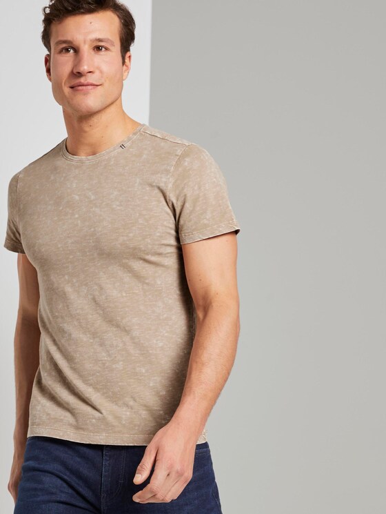T-Shirt im Washed-Look - Männer - Silver Ecru T-Shirt im Washed-Look - Männer - Silver Ecru - 5 - TOM TAILOR