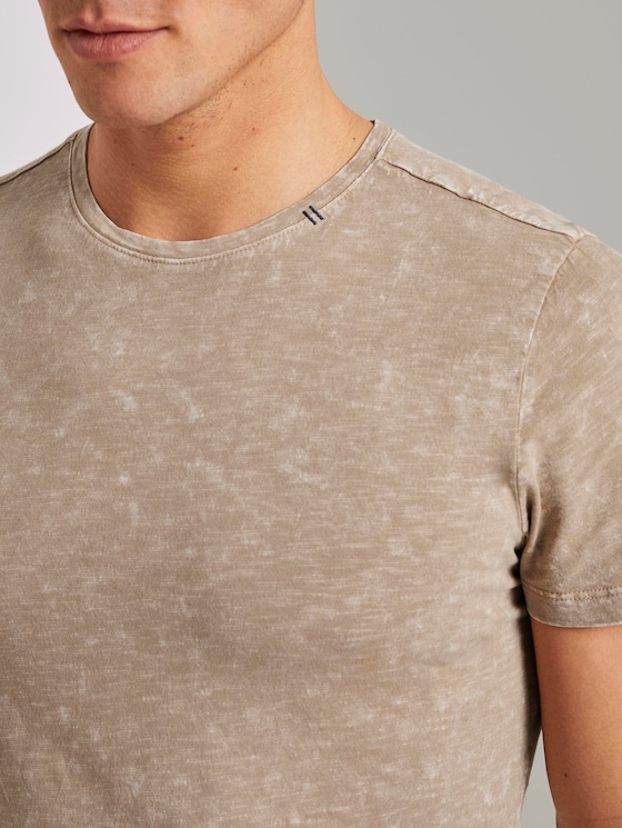 T-Shirt im Washed-Look - Männer - Silver Ecru T-Shirt im Washed-Look - Männer - Silver Ecru - 9 - TOM TAILOR