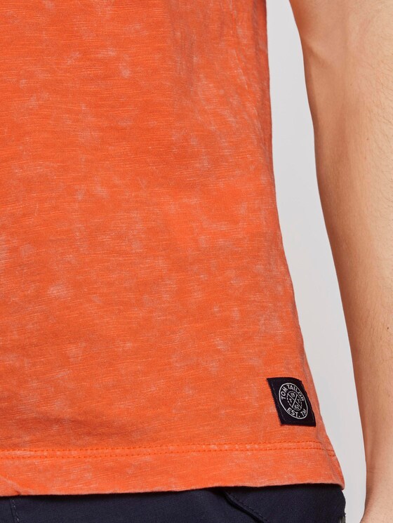 T-Shirt im Washed-Look - Männer - true orange T-Shirt im Washed-Look - Männer - true orange - 10 - TOM TAILOR