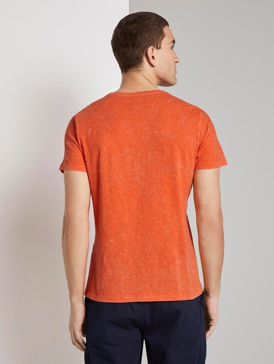 T-Shirt im Washed-Look - Männer - true orange T-Shirt im Washed-Look - Männer - true orange - 2 - TOM TAILOR