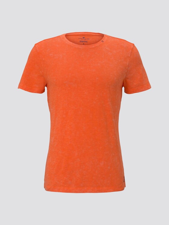 T-Shirt im Washed-Look - Männer - true orange T-Shirt im Washed-Look - Männer - true orange - 7 - TOM TAILOR