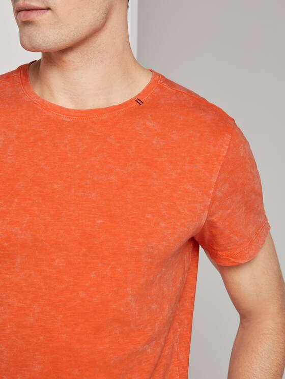 T-Shirt im Washed-Look - Männer - true orange T-Shirt im Washed-Look - Männer - true orange - 9 - TOM TAILOR