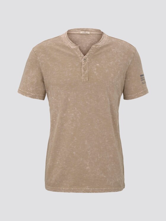 Henley-T-Shirt im Washed-Look - Männer - Silver Ecru Henley-T-Shirt im Washed-Look - Männer - Silver Ecru - 7 - TOM TAILOR