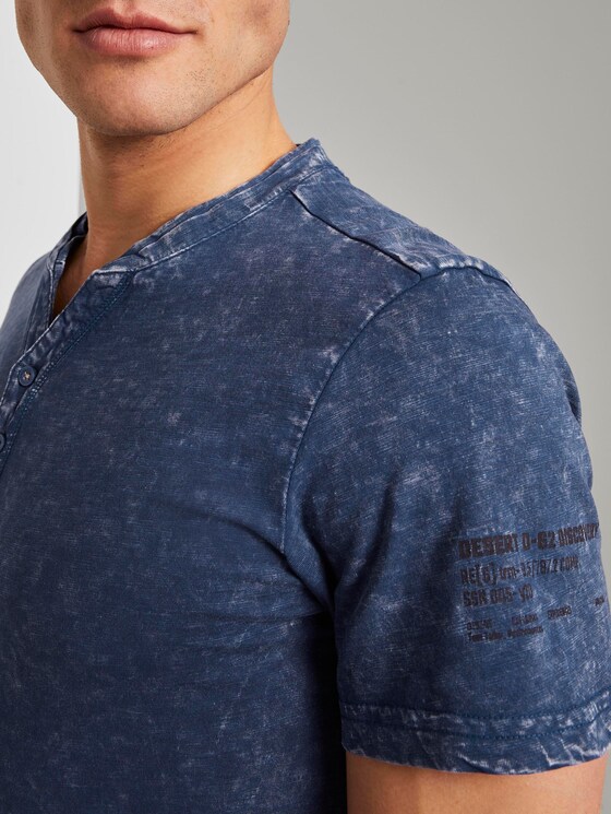 Henley-T-Shirt im Washed-Look - Männer - after dark blue Henley-T-Shirt im Washed-Look - Männer - after dark blue - 10 - TOM TAILOR