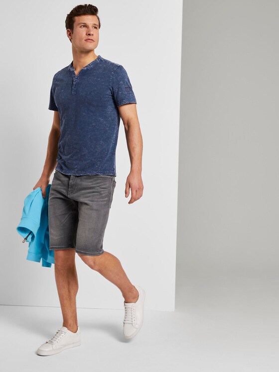 Henley-T-Shirt im Washed-Look - Männer - after dark blue Henley-T-Shirt im Washed-Look - Männer - after dark blue - 3 - TOM TAILOR