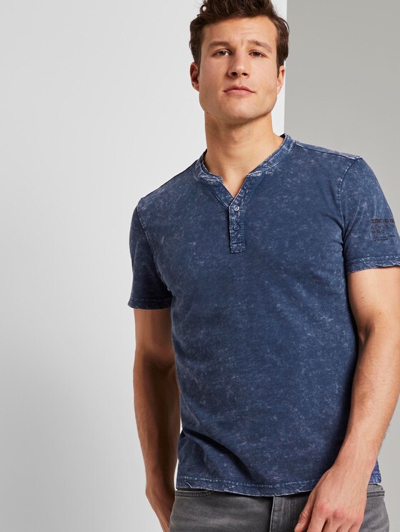 Henley-T-Shirt im Washed-Look - Männer - after dark blue Henley-T-Shirt im Washed-Look - Männer - after dark blue - 5 - TOM TAILOR